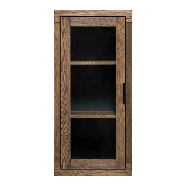 Natura Classico Wand Vitrine aus Eiche Massivholz Wengefarben