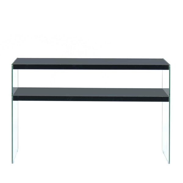 Doncosmo Design Konsolentisch in Schwarz Glaswangen
