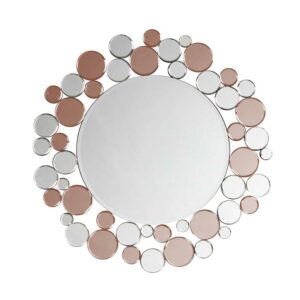 Doncosmo Design Spiegel in Silberfarben und Rosegold rund