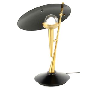 Doncosmo Tischlampe in Goldfarben und Schwarz Metall