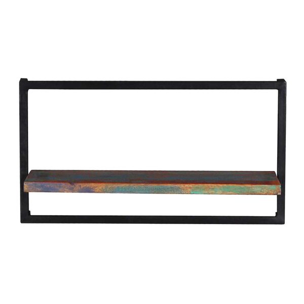 Möbel Exclusive Wandregal in Bunt und Schwarz Shabby Chic Stil