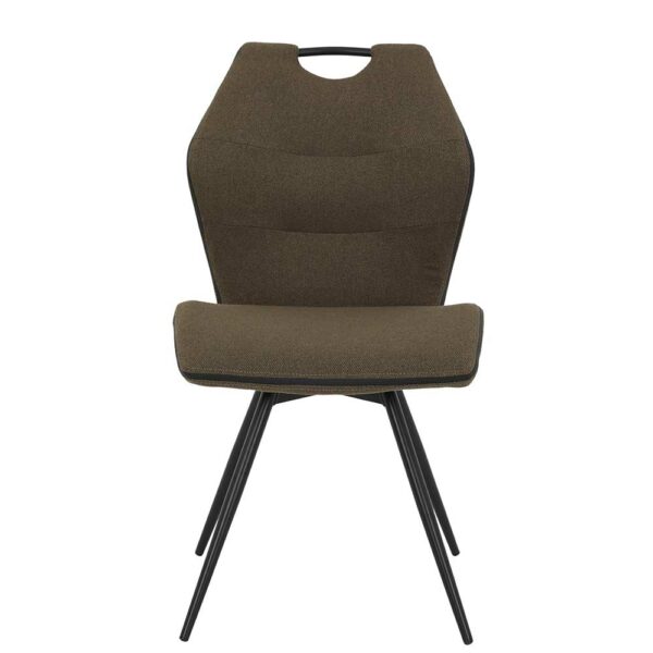 4Home Esszimmerstühle in Braun und Schwarz Gestell drehbar (Set)