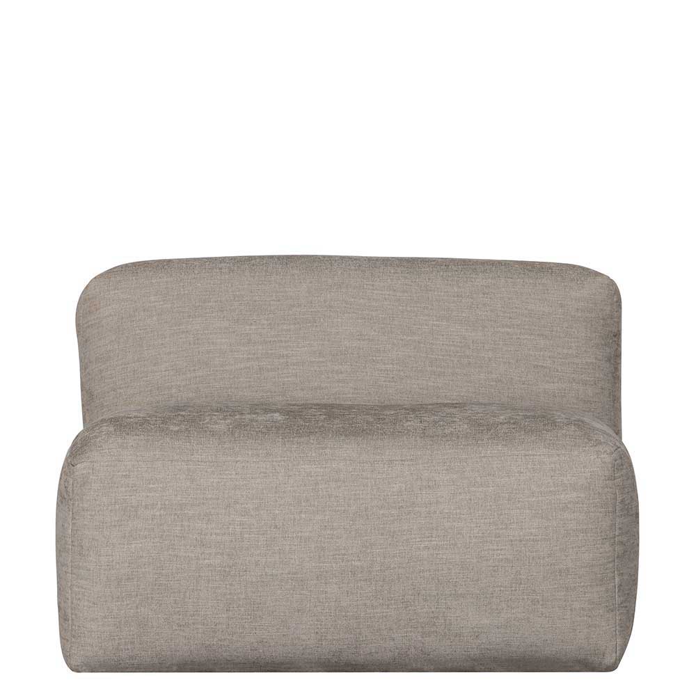 Basilicana Einsitzer Couch Element in Beigegrau Bezug aus Webstoff