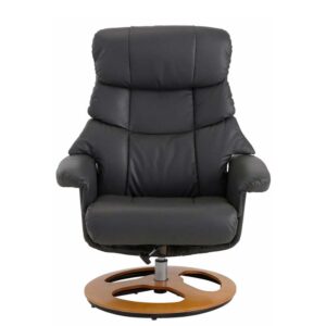 Möbel4Life TV Sessel mit Fußhocker in Grau 75 cm breit (zweiteilig)