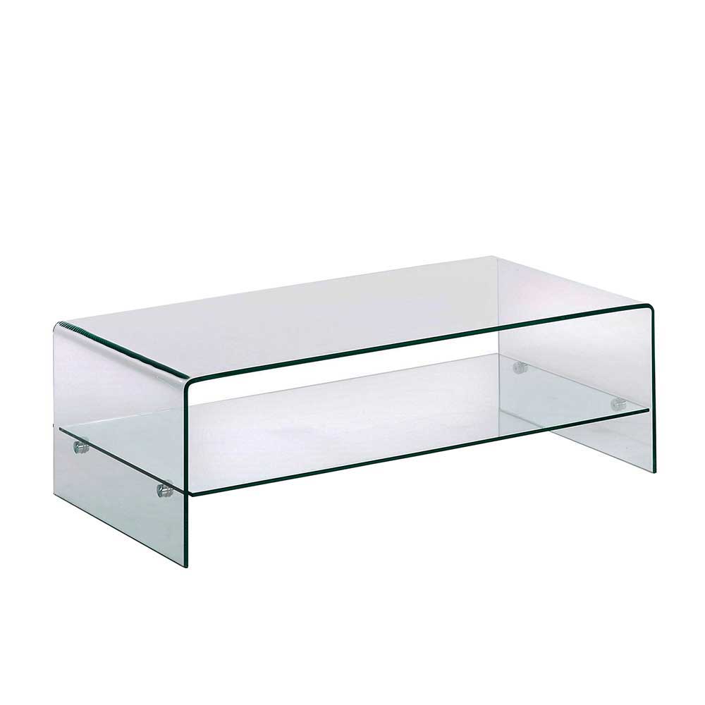 4Home Wohnzimmer Tisch 110 cm breit aus Glas