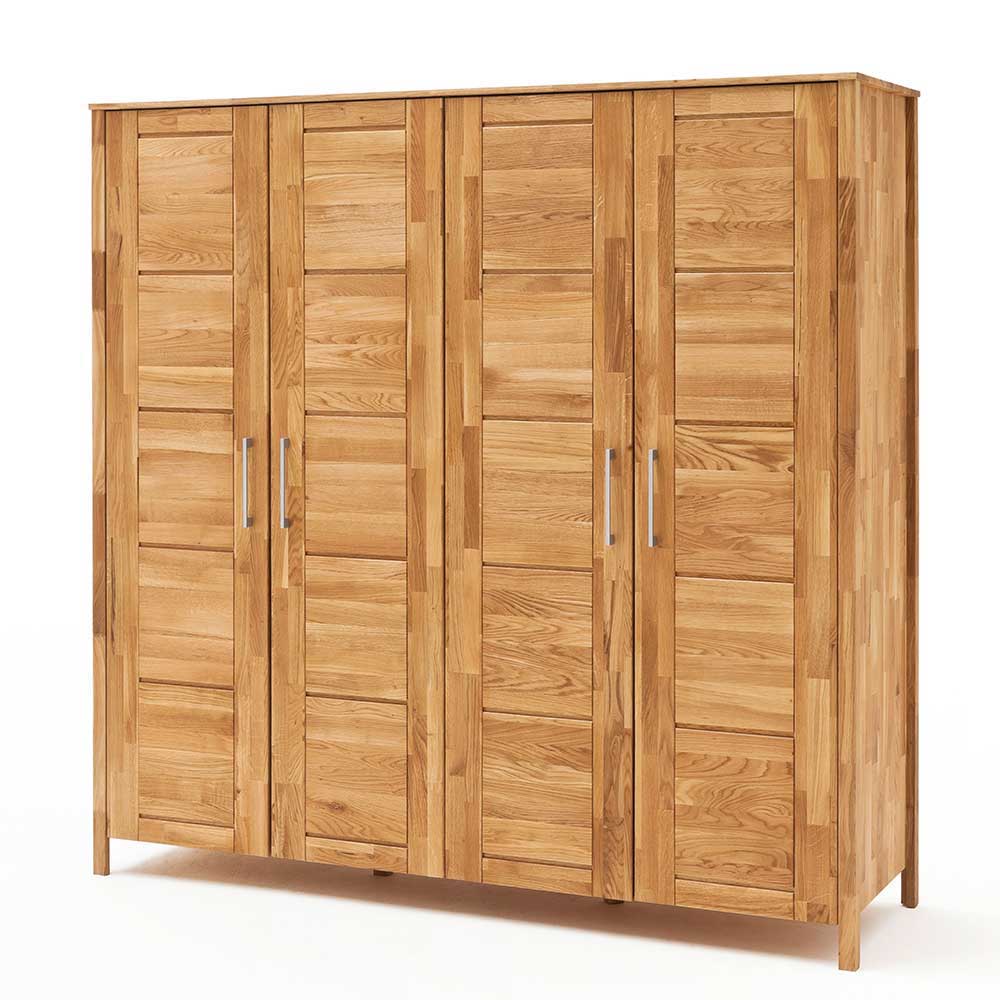 Dreaming Forest Drehtürenkleiderschrank aus Wildeiche Massivholz 205 cm breit