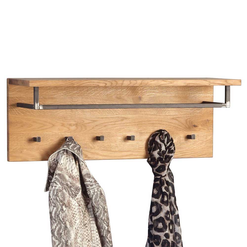 Möbel4Life Hängegarderobe aus Wildeiche Massivholz 80 cm