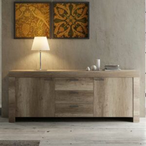 Homedreams Esszimmersideboard in Wildeichefarben 210 cm breit