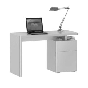 Franco Möbel Hochglanz Schreibtisch in Weiß 120 cm breit