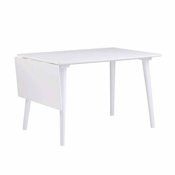 TopDesign Esszimmertisch in Weiß Tischplatte hochklappbar