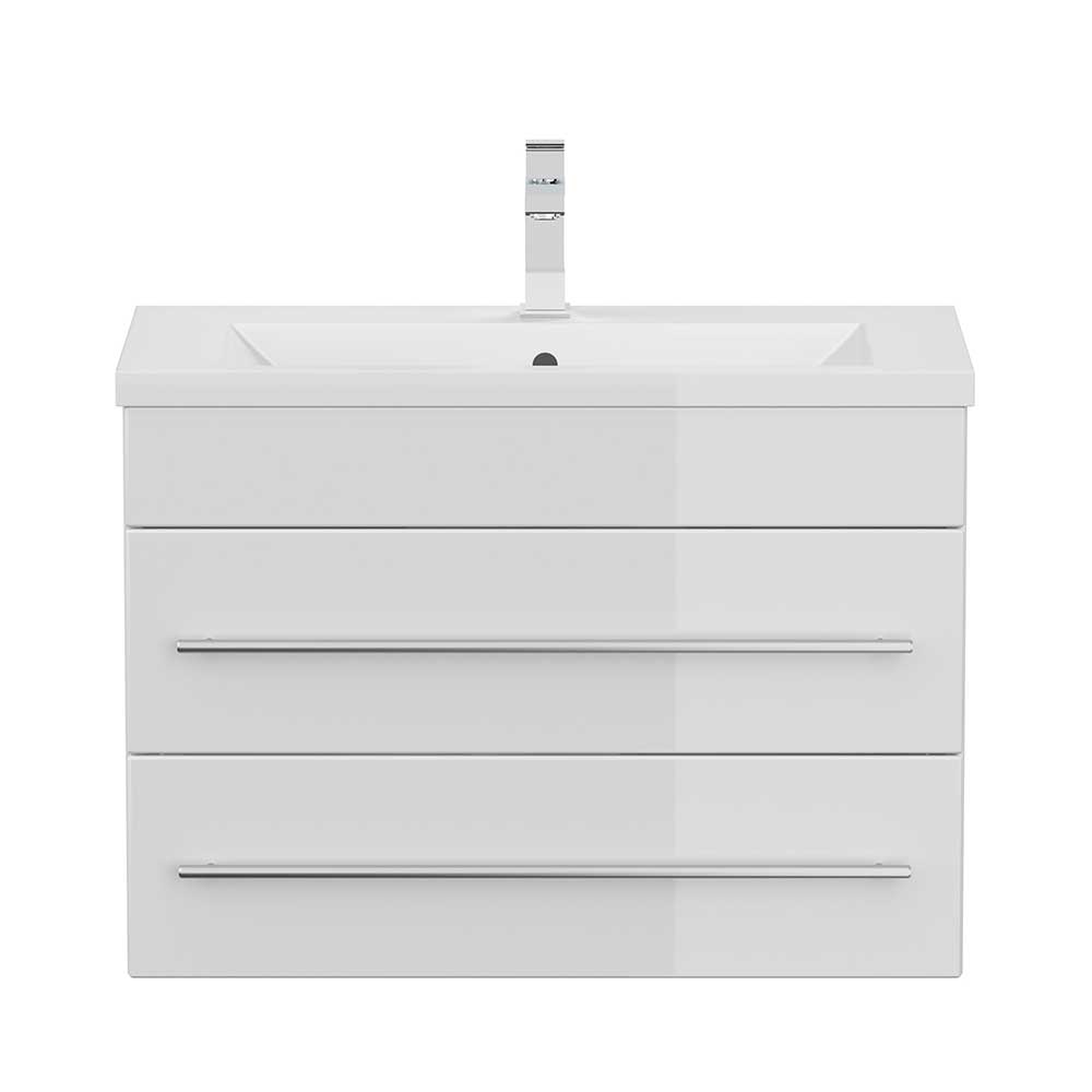 Möbel4Life Waschtischunterschrank in Hochglanz Weiß 70 cm breit