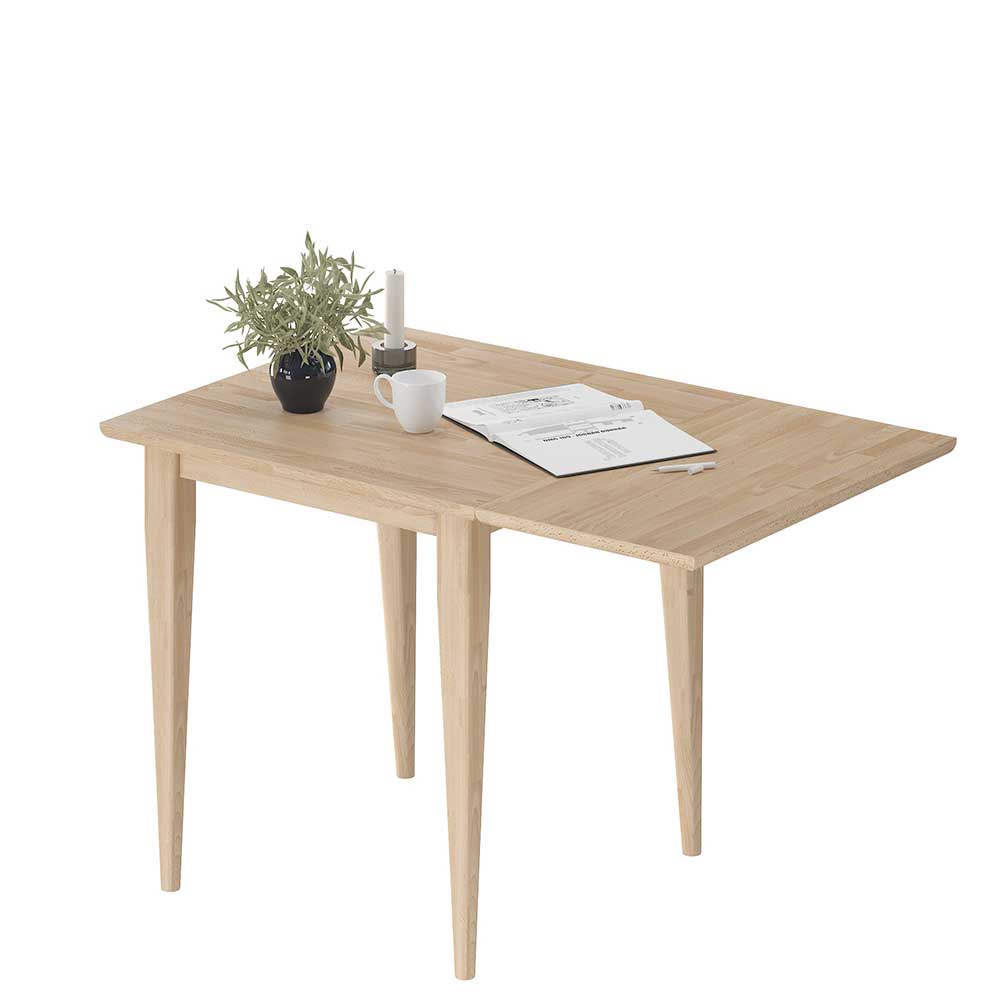 Möbel4Life Echtholzesstisch in Eiche Bianco massiv geölt Skandi Design