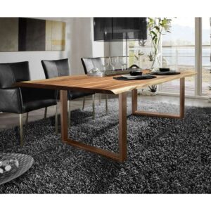 Möbel Exclusive Tisch aus Akazie Massivholz und Eisen Baumkante