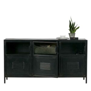 Basilicana Factory Sideboard in Schwarz Metall