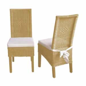 Möbel4Life Rattanstuhl Set in Beige Esszimmer (2er Set)