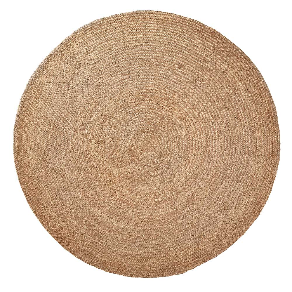 4Home Jute Teppich in Beige rund