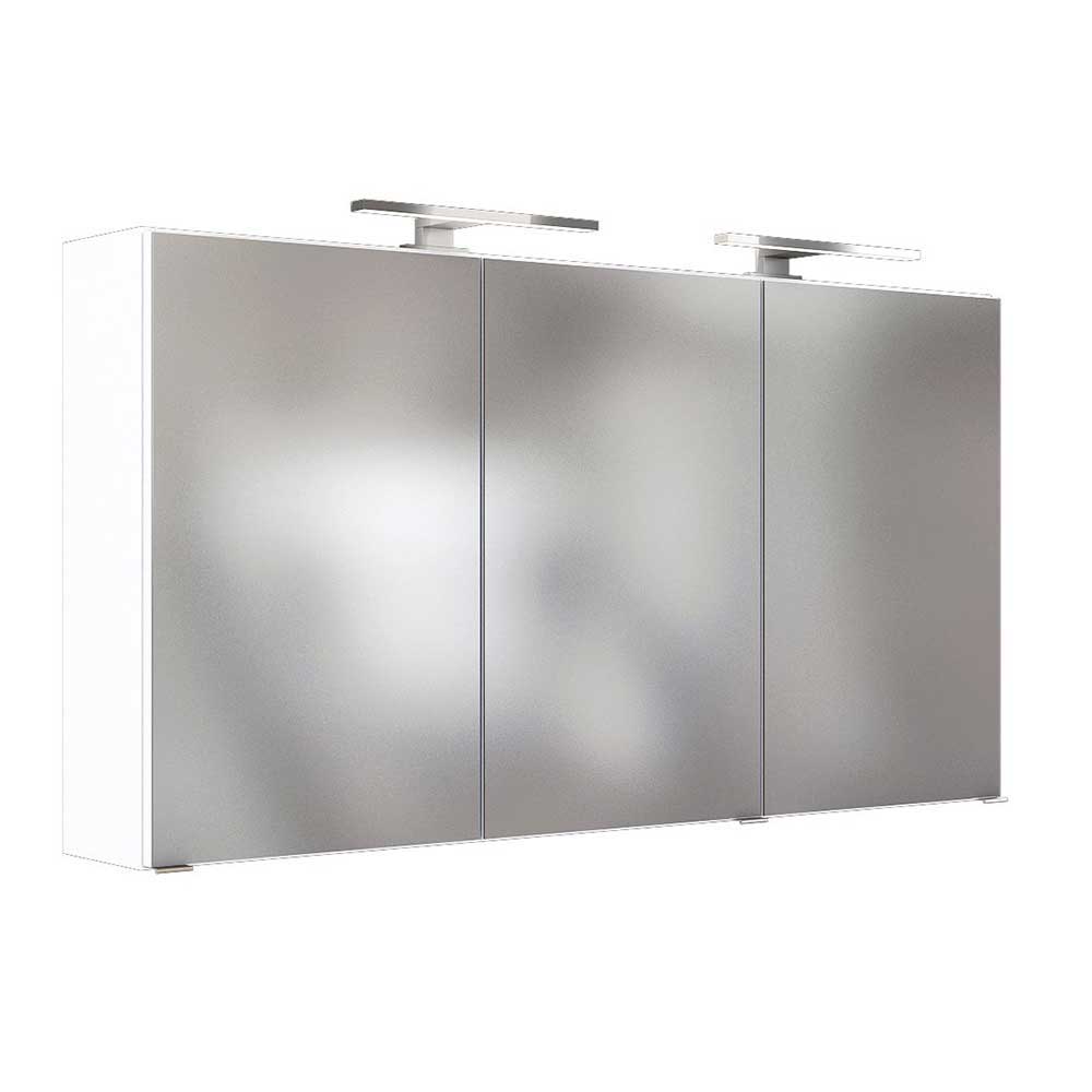 Star Möbel Design Spiegelschrank in Weiß 120 cm breit