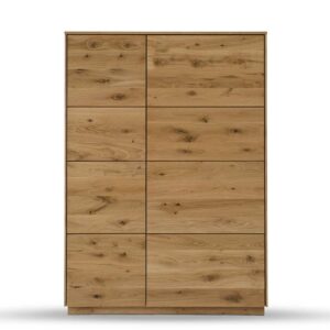 Möbel4Life Holzschrank massiv aus Wildeiche Massivholz Push-to-open Türen