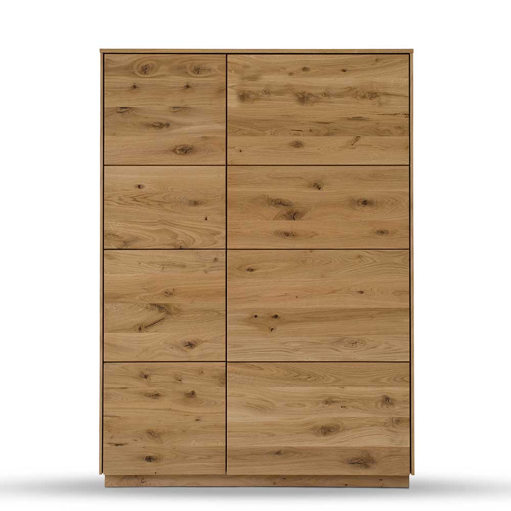 Möbel4Life Holzschrank massiv aus Wildeiche Massivholz Push-to-open Türen