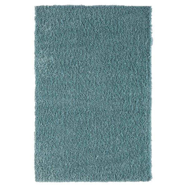 Doncosmo Shaggy Hochflor Teppich in Hellblau viele Größen