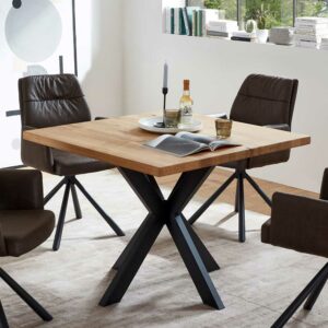 Möbel4Life Kleiner Esszimmer Tisch 100x100 cm Industry und Loft Stil