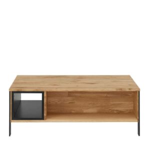 Möbel4Life Massiver Wohnzimmer Tisch aus Wildeiche Massivholz 110 cm breit