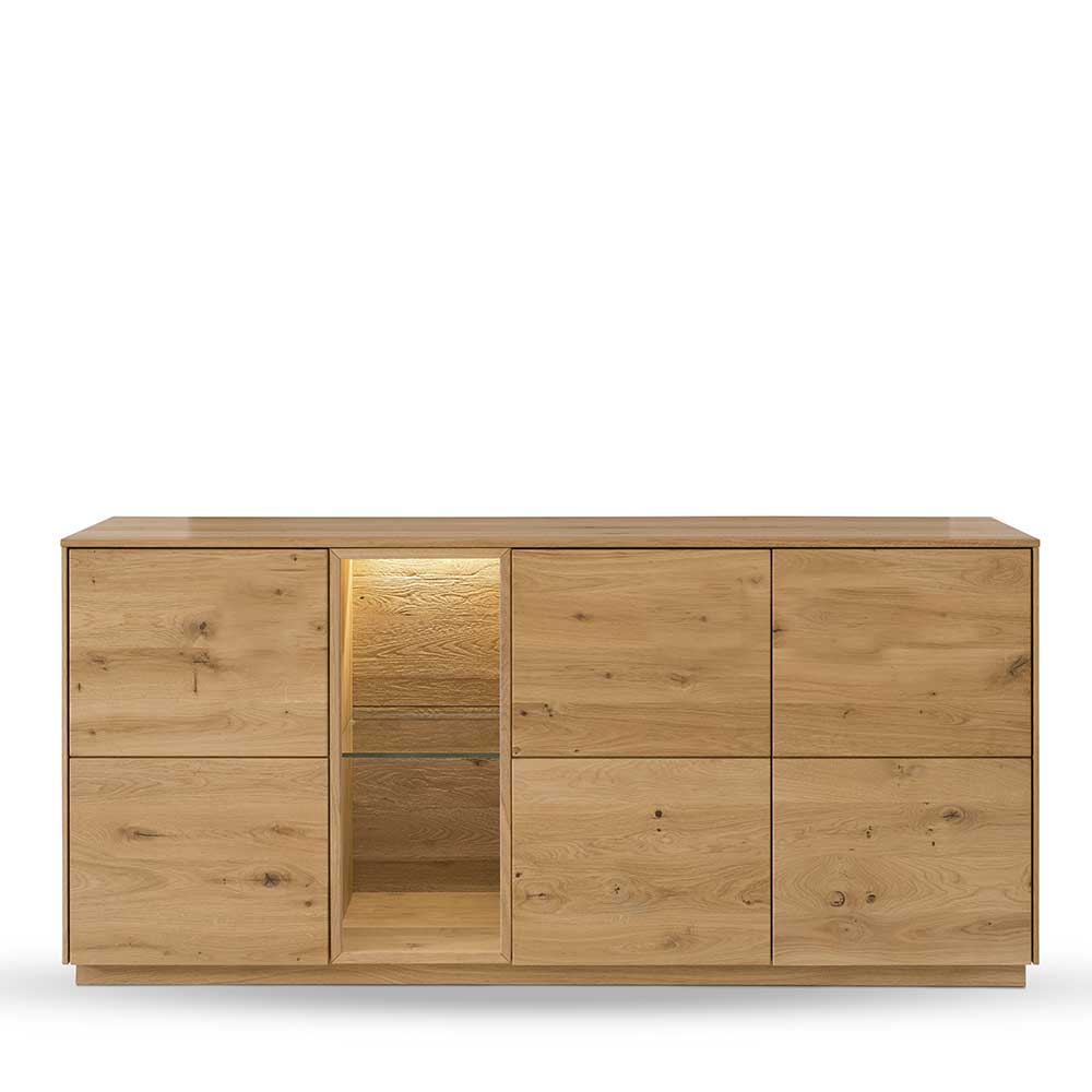 Möbel4Life Esszimmersideboard massiv aus Wildeiche Massivholz 3 Drehtüren