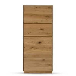 Möbel4Life Wildeiche massiv Highboard in modernem Design 145 cm hoch