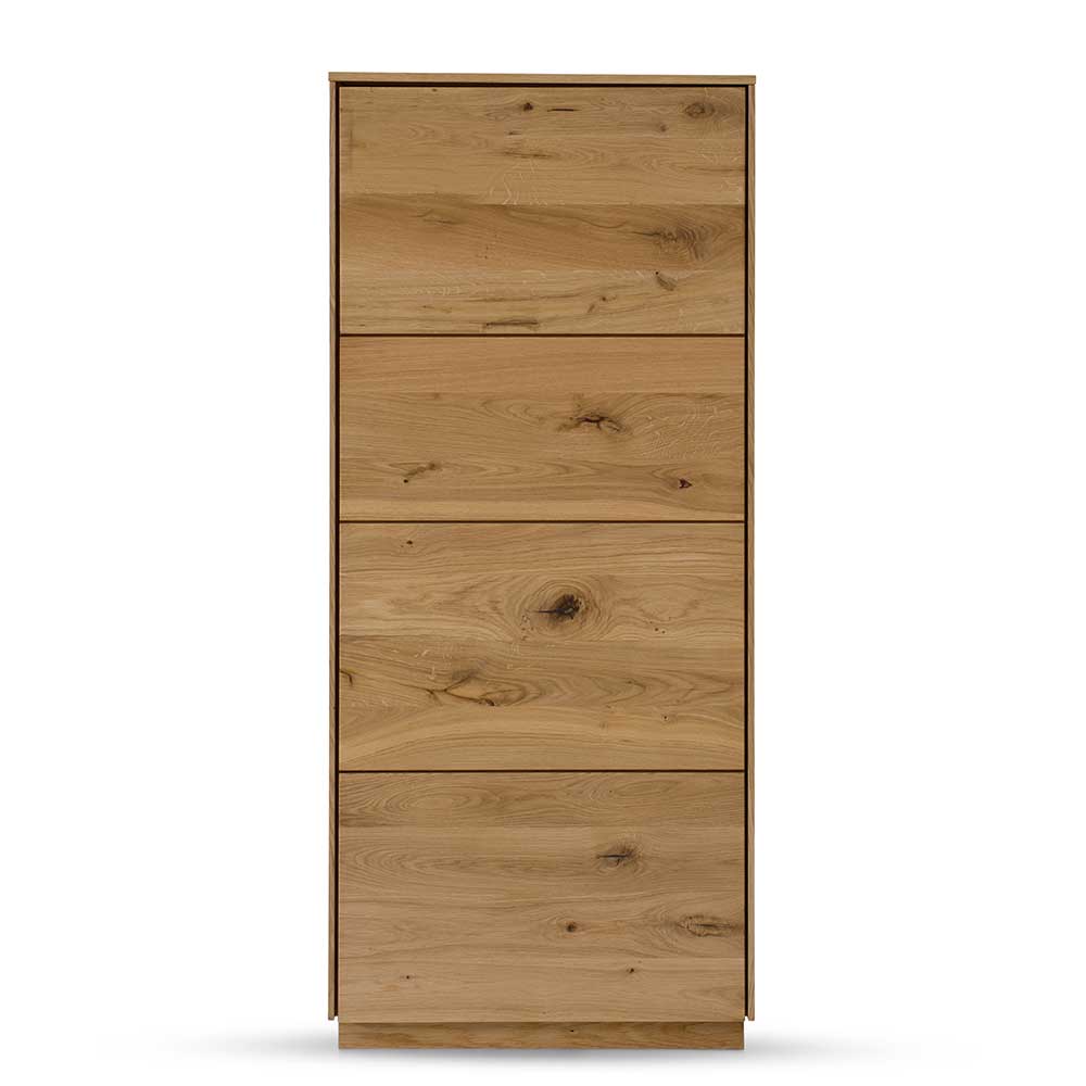 Möbel4Life Wildeiche massiv Highboard in modernem Design 145 cm hoch