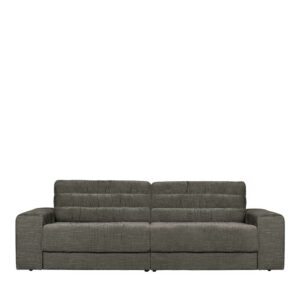 Basilicana Graues Sofa mit Armlehnen 42 cm Sitzhöhe