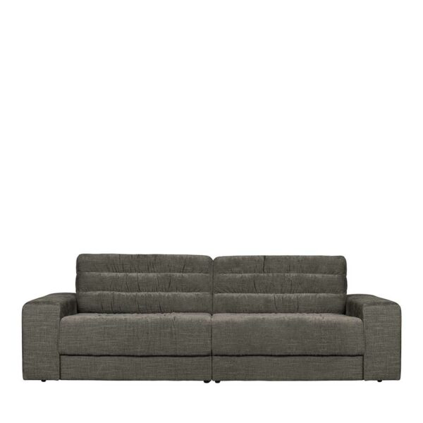 Basilicana Graues Sofa mit Armlehnen 42 cm Sitzhöhe