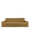 Basilicana Wohnzimmercouch in Goldfarben Strukturstoff