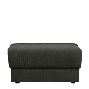 Basilicana Couchhocker mit Strukturstoff Bezug Anthrazit Vintage