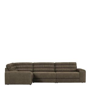 Basilicana Wohnzimmer Sofa Ecke in Graubraun 42 cm Sitzhöhe