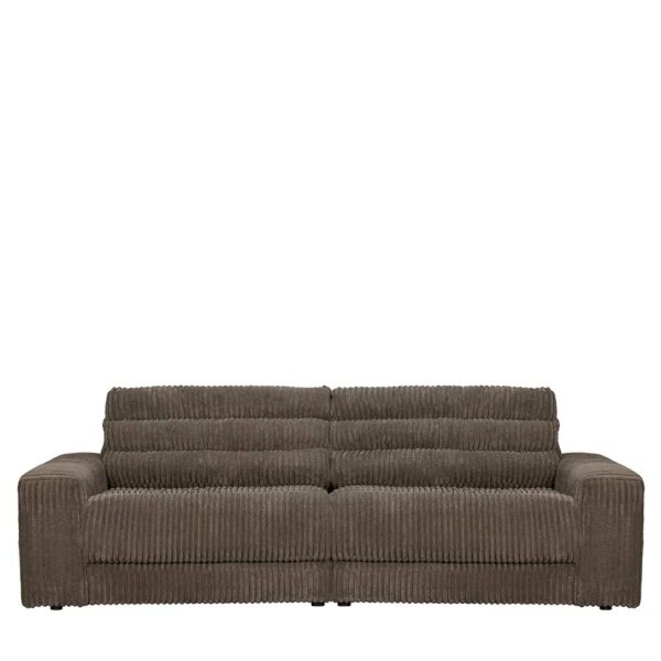 Basilicana Premium Couch in Schlammfarben Breitcord 67 cm Sitztiefe