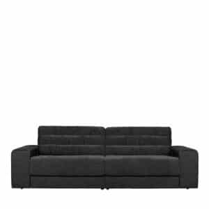 Basilicana Premium Sofa in Anthrazit Strukturstoff Vintage Optik