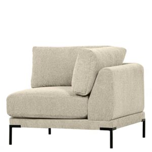 Basilicana Sofa Eckelement Modul in Beige Vierfußgestell aus Metall