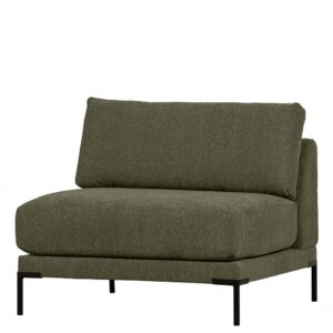 Basilicana Couch Einsitzer Modul in Dunkelgrün Vierfußgestell aus Metall