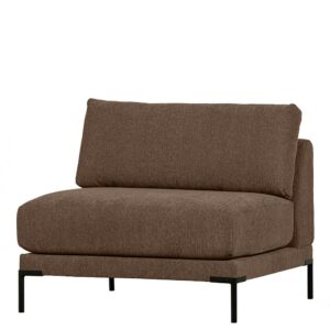 Basilicana Couch Einsitzer Modul in Braun Vierfußgestell aus Metall