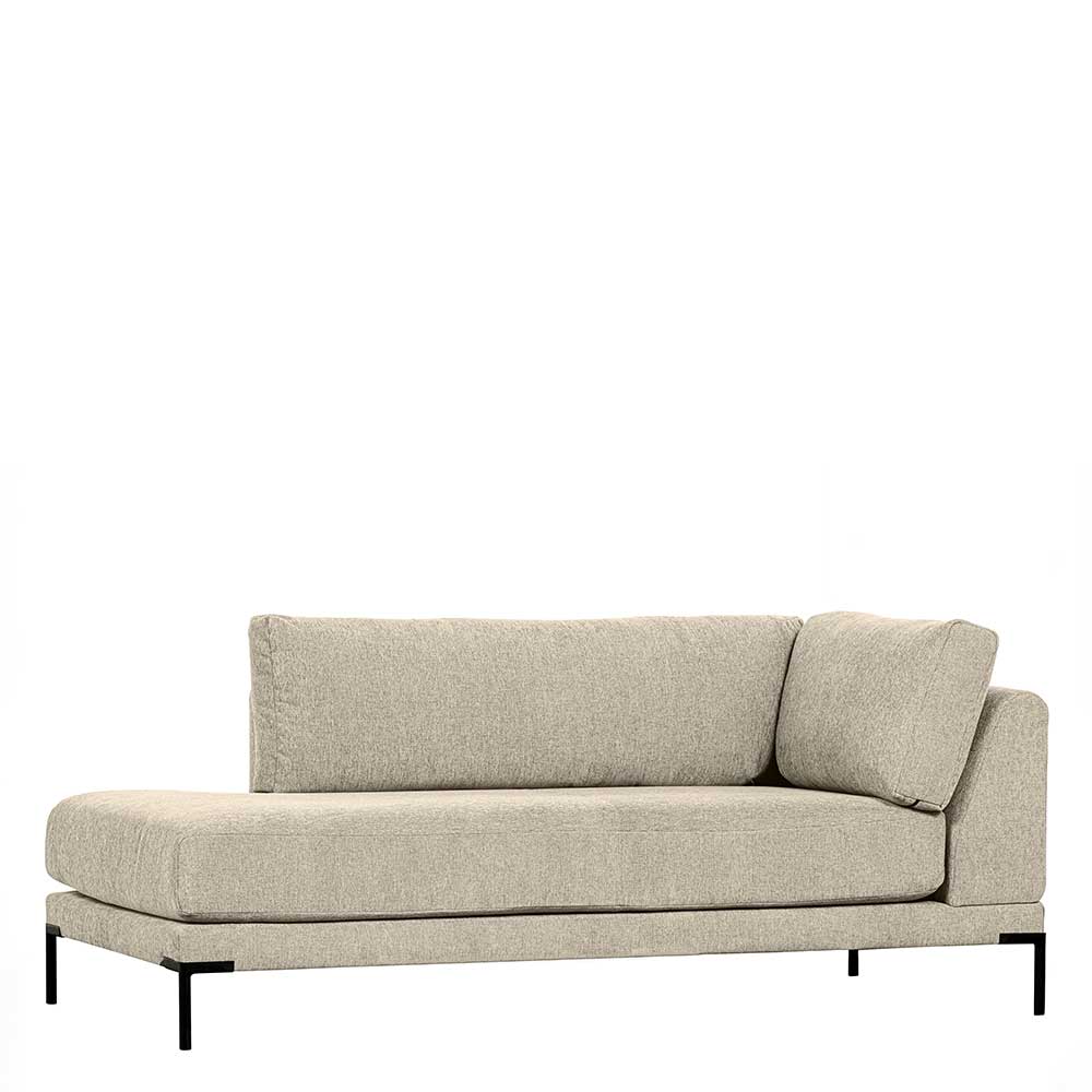 Basilicana Lounge Element Modul rechts in Beige Stoff 200x89x100 cm