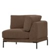 Basilicana Couch Eckelement Modul in Braun Vierfußgestell aus Metall