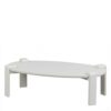 Basilicana Massivholzcouchtisch in Hellgrau lackiert oval 100x60 cm