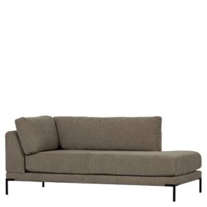 Basilicana Lounge Element links Taupe mit Vierfußgestell aus Metall 200 cm breit