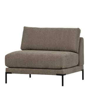 Basilicana Couch Einsitzer Modul in Taupe Vierfußgestell aus Metall