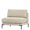 Basilicana Couch Einsitzer Modul in Beige Vierfußgestell aus Metall