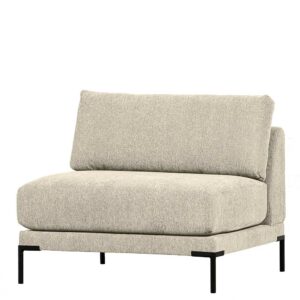 Basilicana Couch Einsitzer Modul in Beige Vierfußgestell aus Metall