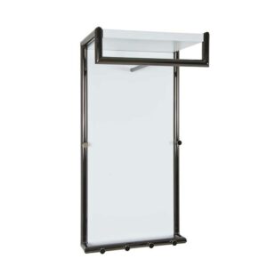 Tollhaus Wandgarderobe in Weiß Anthrazit 80 cm hoch