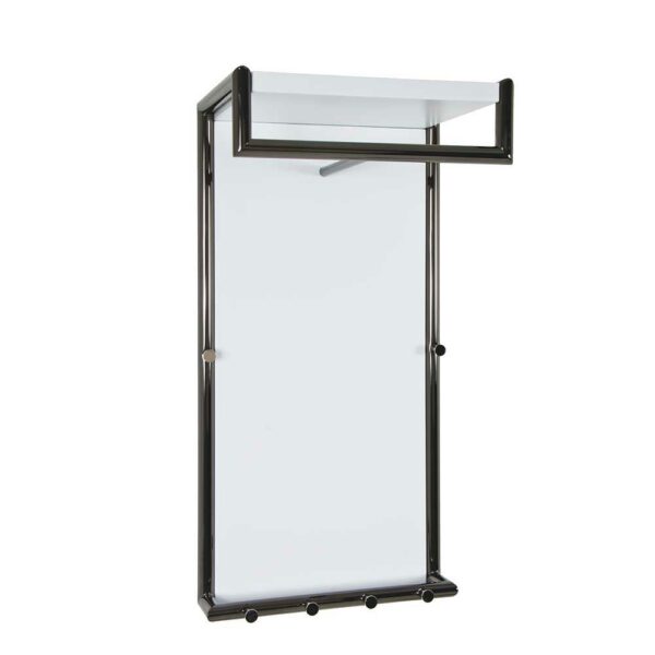 Tollhaus Wandgarderobe in Weiß Anthrazit 80 cm hoch