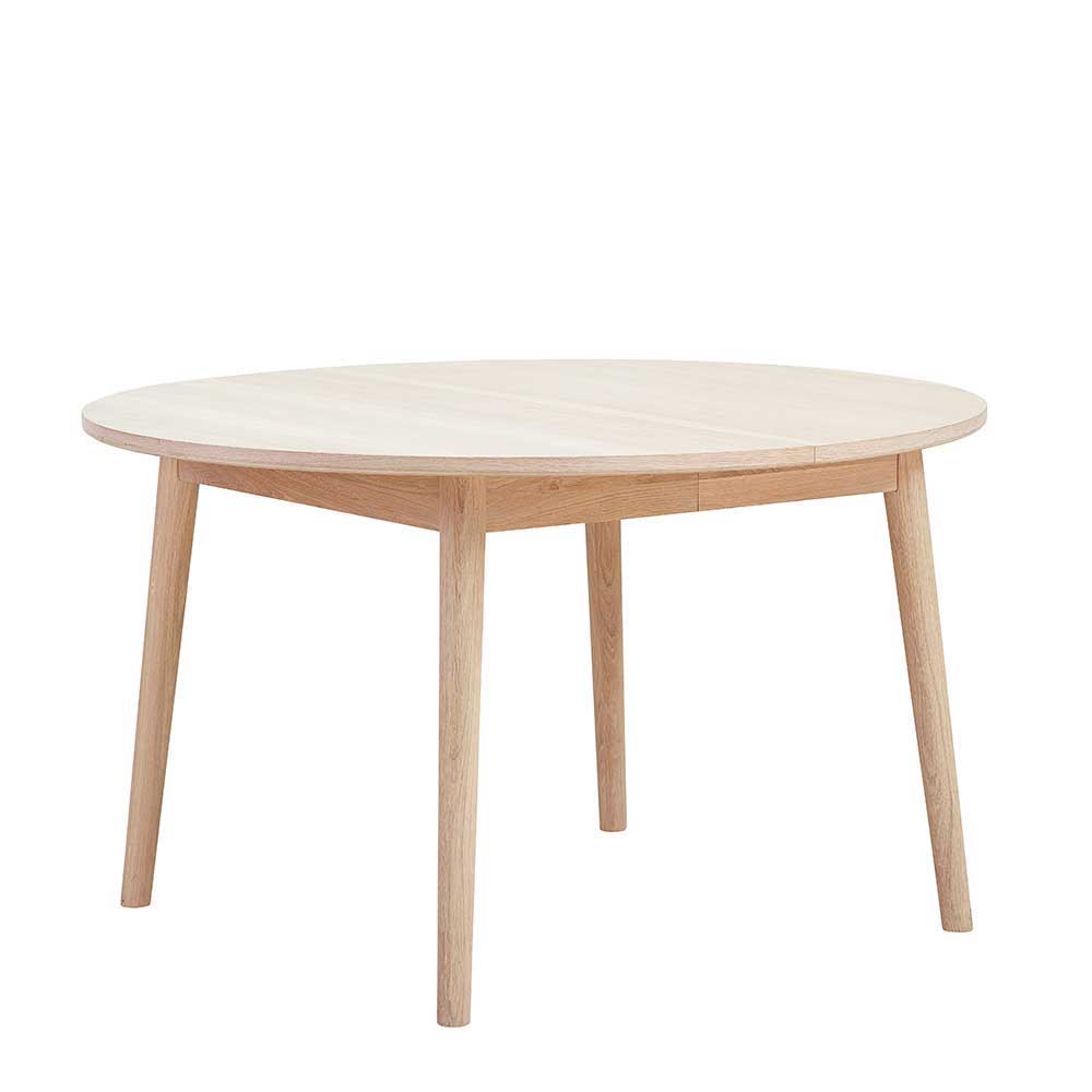 Möbel4Life Runder Tisch für Esszimmer Eiche Bianco geölt