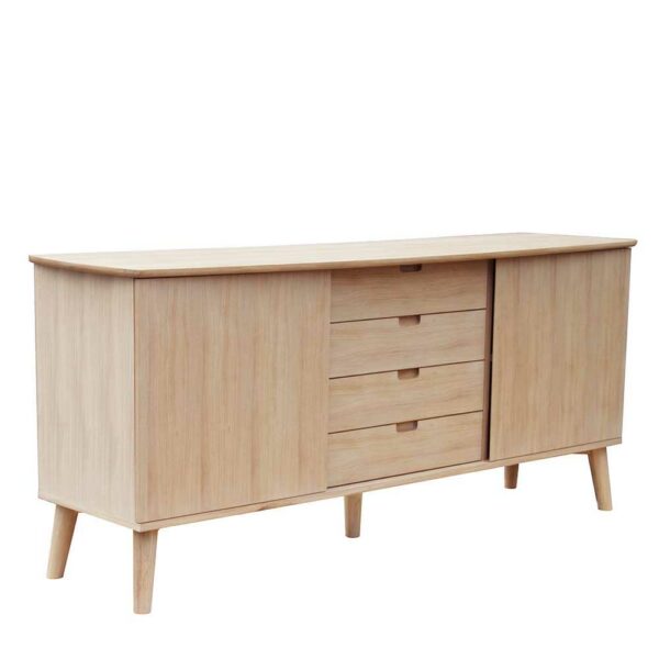 Möbel4Life Retro Sideboard mit Schiebetüren 180 cm breit